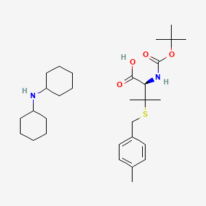 Chemical structure of Boc-Pen(pMeBzl)-OH·DCHA