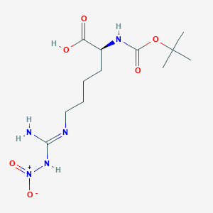 Chemical structure of Boc-HoArg(NO2)-OH