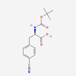 Chemical structure of Boc-D-Phe(4-CN)-OH