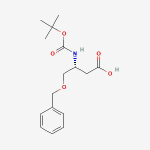 Chemical structure of Boc-β-HoSer(Bzl)-OH