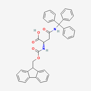 Chemical structure of Fmoc-Asn(Trt)-OH