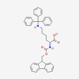 Chemical structure of Fmoc-D-Lys(Trt)-OH