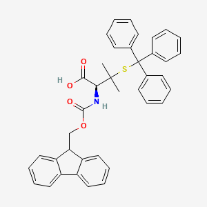 Chemical structure of Fmoc-D-Pen(Trt)-OH