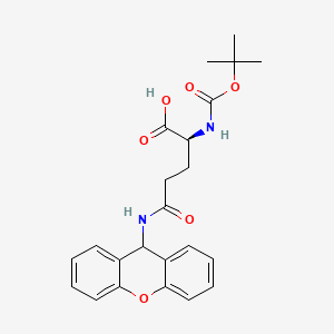 Chemical structure of Boc-Gln(Xan)-OH