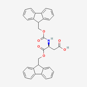 Chemical structure of Fmoc-Asp-OFm