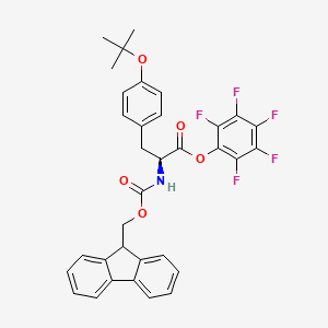 Chemical structure of Fmoc-D-Tyr(tBu)-OPfp