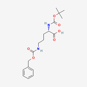 Chemical structure of Boc-Orn(Z)-OH