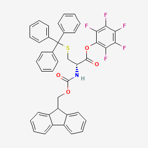 Chemical structure of Fmoc-D-Cys(Trt)-OPfp
