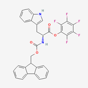 Chemical structure of Fmoc-D-Trp-OPfp