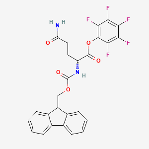 Chemical structure of Fmoc-D-Gln-OPfp