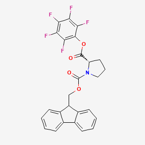 Chemical structure of Fmoc-D-Pro-OPfp
