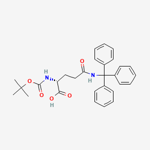 Chemical structure of Boc-D-Gln(Trt)-OH