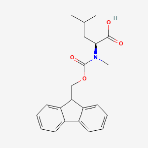 Chemical structure of Fmoc-N-Me-Leu-OH