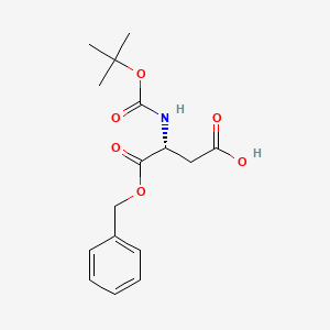 Chemical structure of Boc-D-Asp-OBzl
