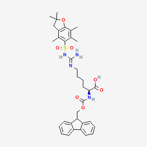 Chemical structure of Fmoc-HoArg(Pbf)-OH