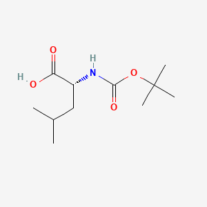 Chemical structure of Boc-D-Leu-OH·H2O