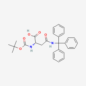 Chemical structure of Boc-Asn(Trt)-OH