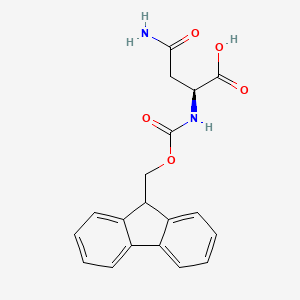 Chemical structure of Fmoc-Asn-OH