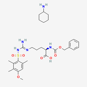 Chemical structure of Z-D-Arg(Mtr)-OH·CHA