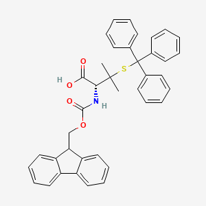 Chemical structure of Fmoc-Pen(Trt)-OH
