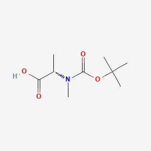 Chemical structure of Boc-N-Me-Ala-OH