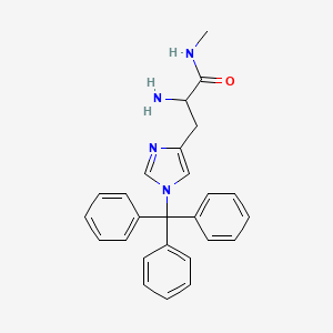Chemical structure of H-His(Trt)-NHMe