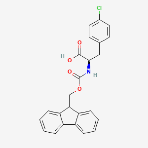 Chemical structure of Fmoc-D-Phe(4-Cl)-OH