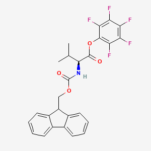 Chemical structure of Fmoc-Val-OPfp