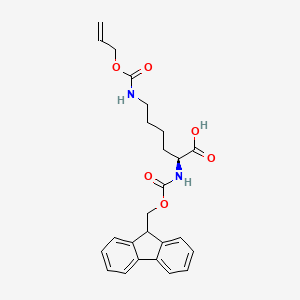 Chemical structure of Fmoc-Lys(Aloc)-OH