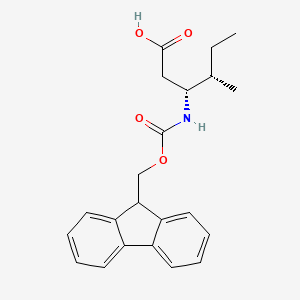 Chemical structure of Fmoc- ?-HoIle-OH