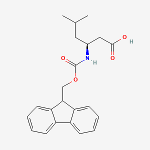 Chemical structure of Fmoc-β-Homo-Leu-OH