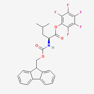 Chemical structure of Fmoc-Leu-OPfp