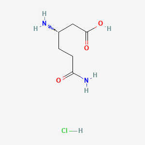 Chemical structure of H-?-HoGln-OH?HCl