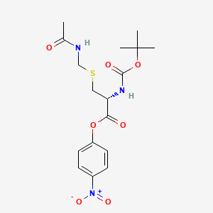 Chemical structure of Boc-Cys(Acm)-ONp