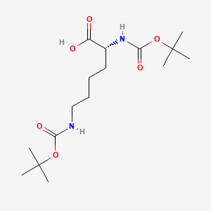 Chemical structure of Boc-D-Lys(Boc)-OH