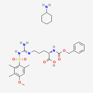 Chemical structure of Z-Arg(Mtr)-OH·CHA