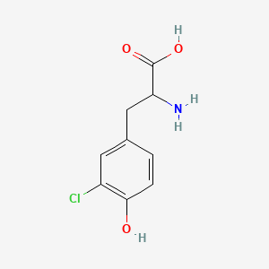 Chemical structure of H-D-Tyr(3-Cl)-OH