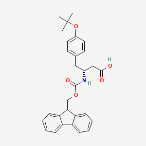 Chemical structure of Fmoc-β- D-HoTyr(tBu)-OH