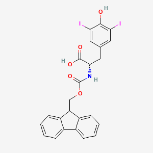Chemical structure of Fmoc-Tyr(3,5-I2)-OH