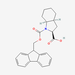 Chemical structure of Fmoc-Oic-OH