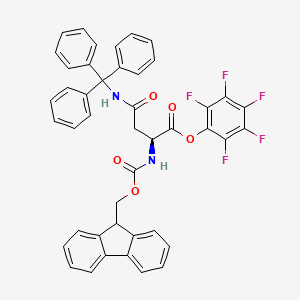 Chemical structure of Fmoc-Asn(Trt)-OPfp