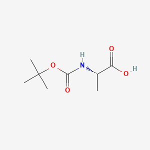 Chemical structure of Boc-Ala-OH