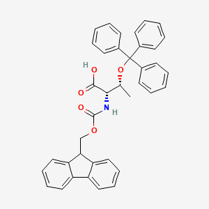 Chemical structure of Fmoc-Thr(Trt)-OH
