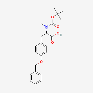 Chemical structure of Boc-N-Me-Tyr(Bzl)-OH