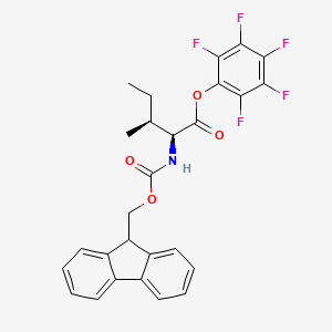 Chemical structure of Fmoc-Ile-OPfp