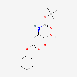 Chemical structure of Boc-D-Asp(OcHex)-OH
