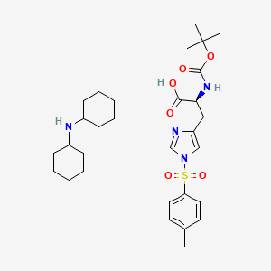 Chemical structure of Boc-His(Tos)-OH·DCHA