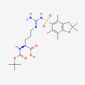 Chemical structure of Boc-Arg(Pbf)-OH
