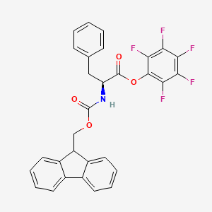 Chemical structure of Fmoc-Phe-OPfp