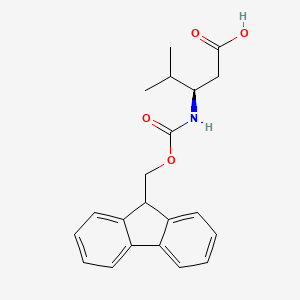 Chemical structure of Fmoc-β-Homo-Val-OH